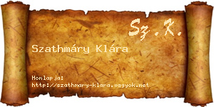 Szathmáry Klára névjegykártya